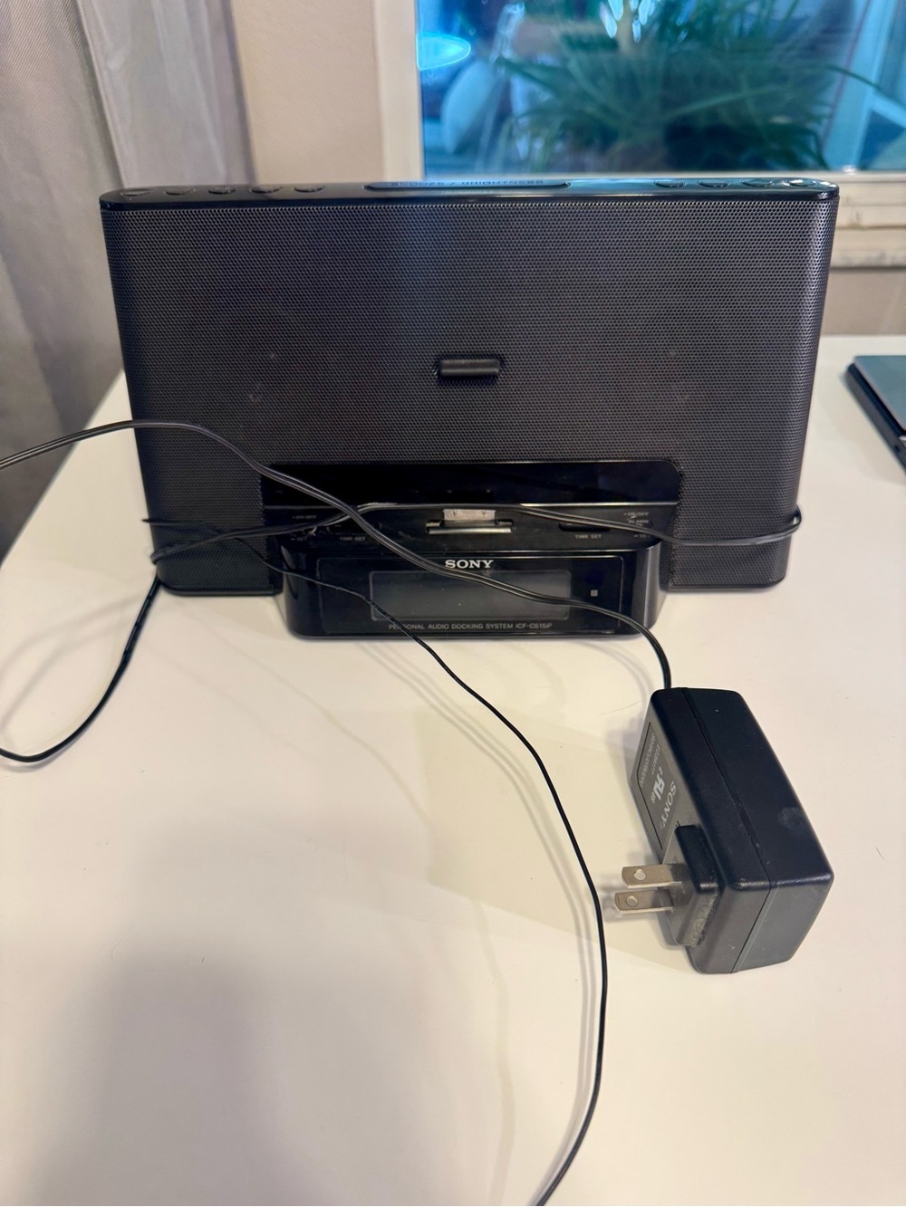 Sony Black Portable Docking Speaker with Built-in Connector